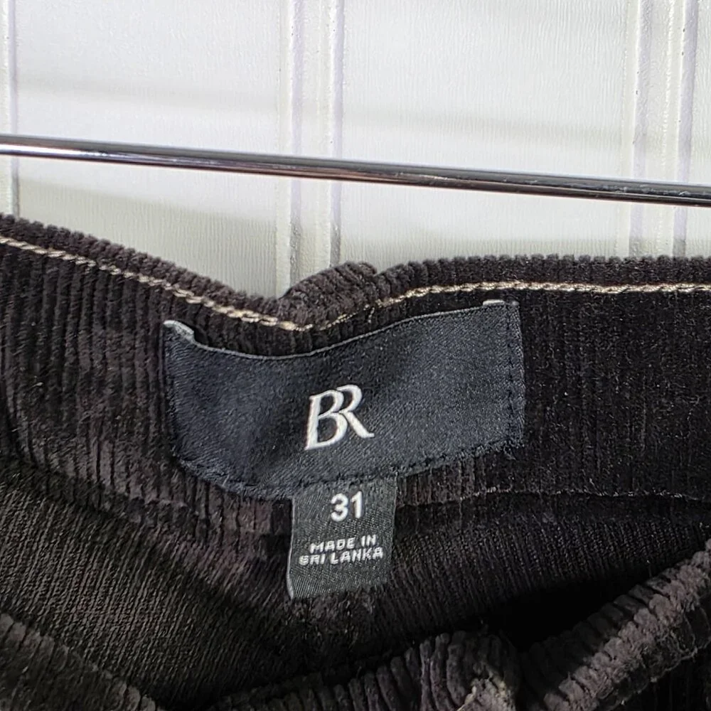 Banana Republic Corduroy Pants Mens 31x30 Brown Wide Leg Relaxed Stretch Jeans